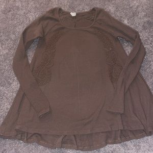 Flowy brown Free People top